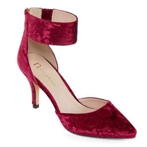 Red/Wine Velvet Heel